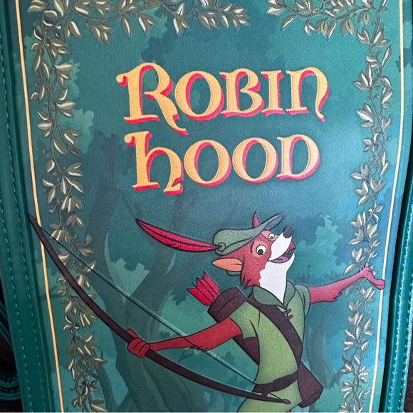 Disney Robin Hood Book Convertible Crossbody Loungefly Bag: NWT - Picture 2 of 16